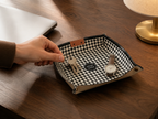 PU Leather Valet Tray for Keys, Wallet & Watch, Foldable Travel Catchall