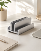 Adjustable Vertical Laptop Stand & Tablet Holder for Desk, Aluminum Computer Dock