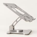 Silver aluminium Lift Stand with adjustable frame and silicone contact pads