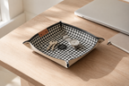 PU Leather Valet Tray for Keys, Wallet & Watch, Foldable Travel Catchall
