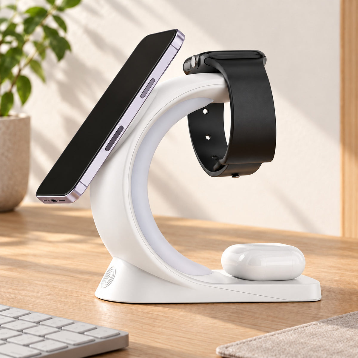 Bedside or desk.