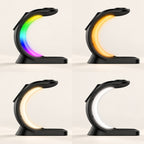 Illustration of Charge Arc colour, orange, warm and white light modes.