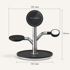Charge Tree dimension illustration: height 178 mm, arm span 191 mm and base 151 mm.